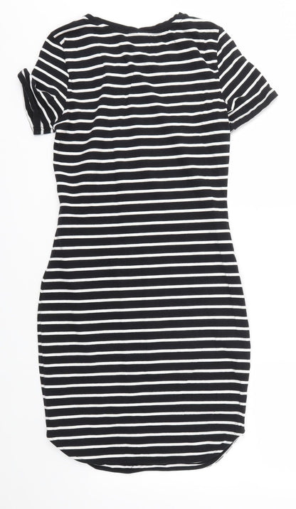 Noisy may Womens Multicoloured Striped  T-Shirt Dress  Size XS