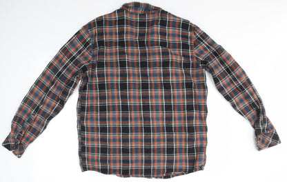 Zak Mens Multicoloured Check   Button-Up Size XL