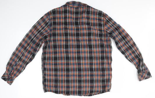 Zak Mens Multicoloured Check   Button-Up Size XL