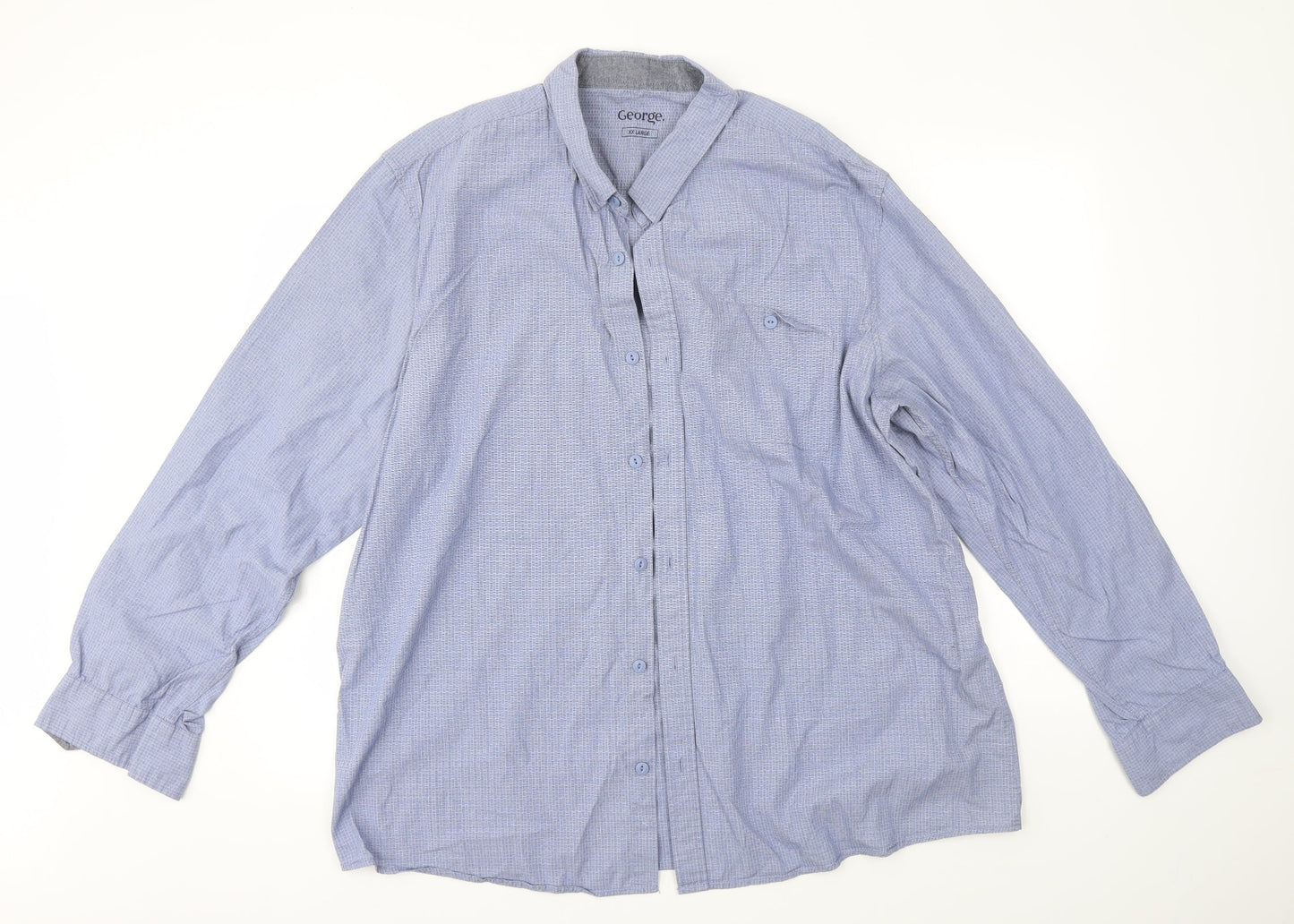 George Mens Blue    Button-Up Size 2XL