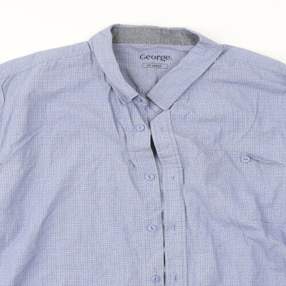 George Mens Blue    Button-Up Size 2XL
