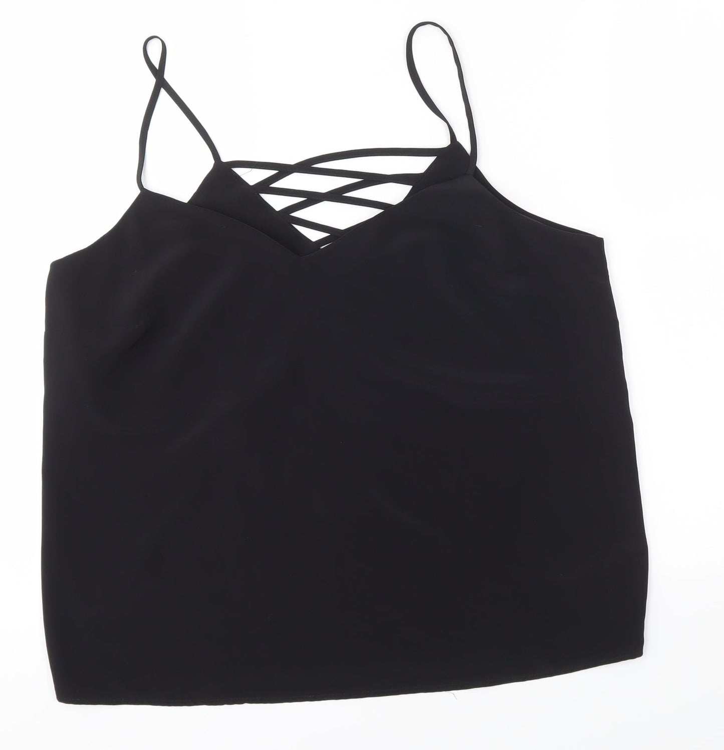 Womens UK Size 14 New Look Black Basic Blouse