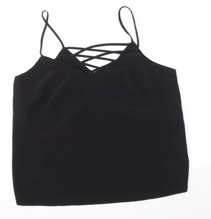 Womens UK Size 14 New Look Black Basic Blouse