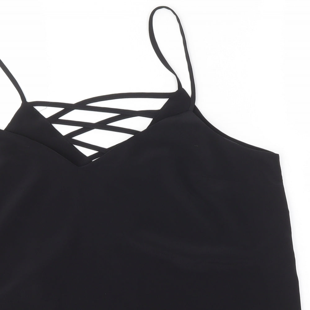 Womens UK Size 14 New Look Black Basic Blouse