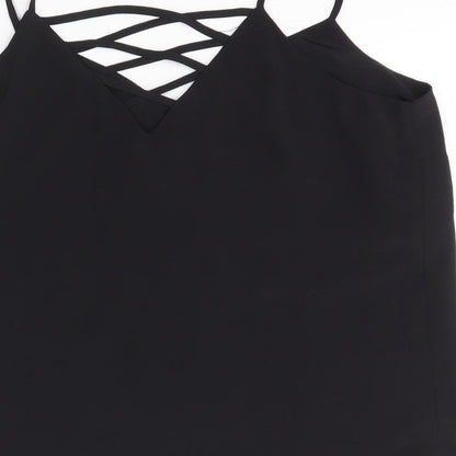 Womens UK Size 14 New Look Black Basic Blouse