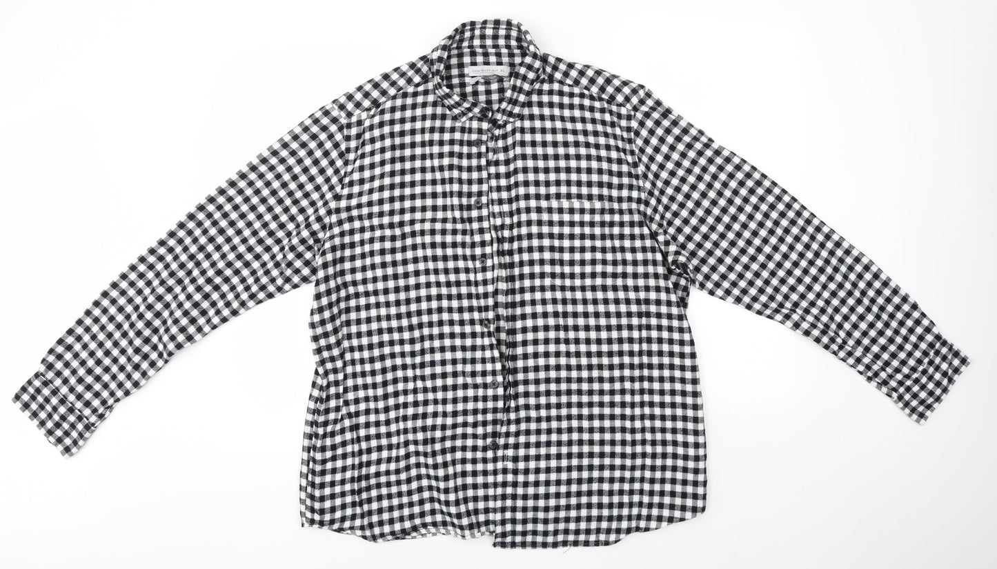 Primark Mens Grey Check   Button-Up Size XL