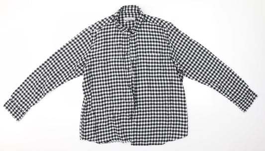 Primark Mens Grey Check   Button-Up Size XL