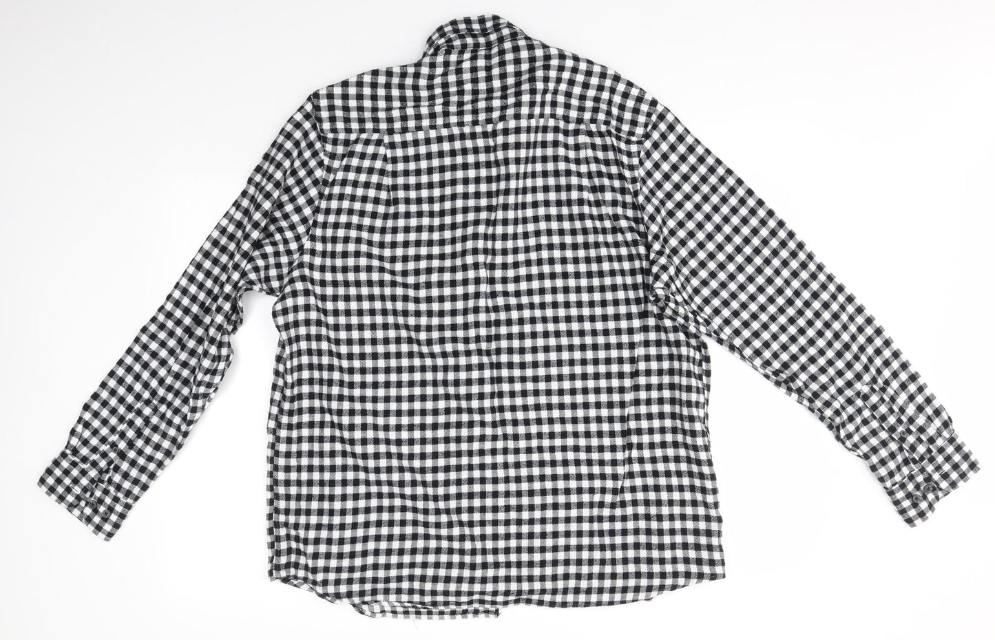 Primark Mens Grey Check   Button-Up Size XL