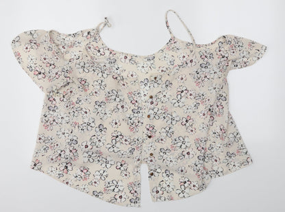 Primark Womens Multicoloured Floral  Basic Button-Up Size 20