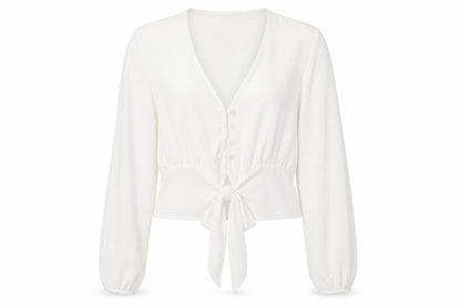 Womens UK Size 16 Boohoo White Basic Button-Up