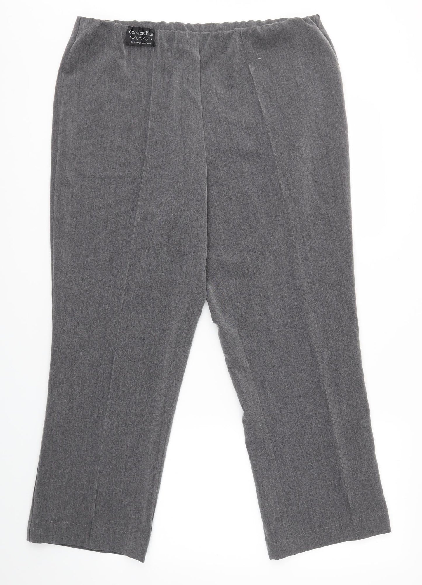 Womens UK Size 16 Vida Vi Regular Fit Dress Pants Grey Trousers