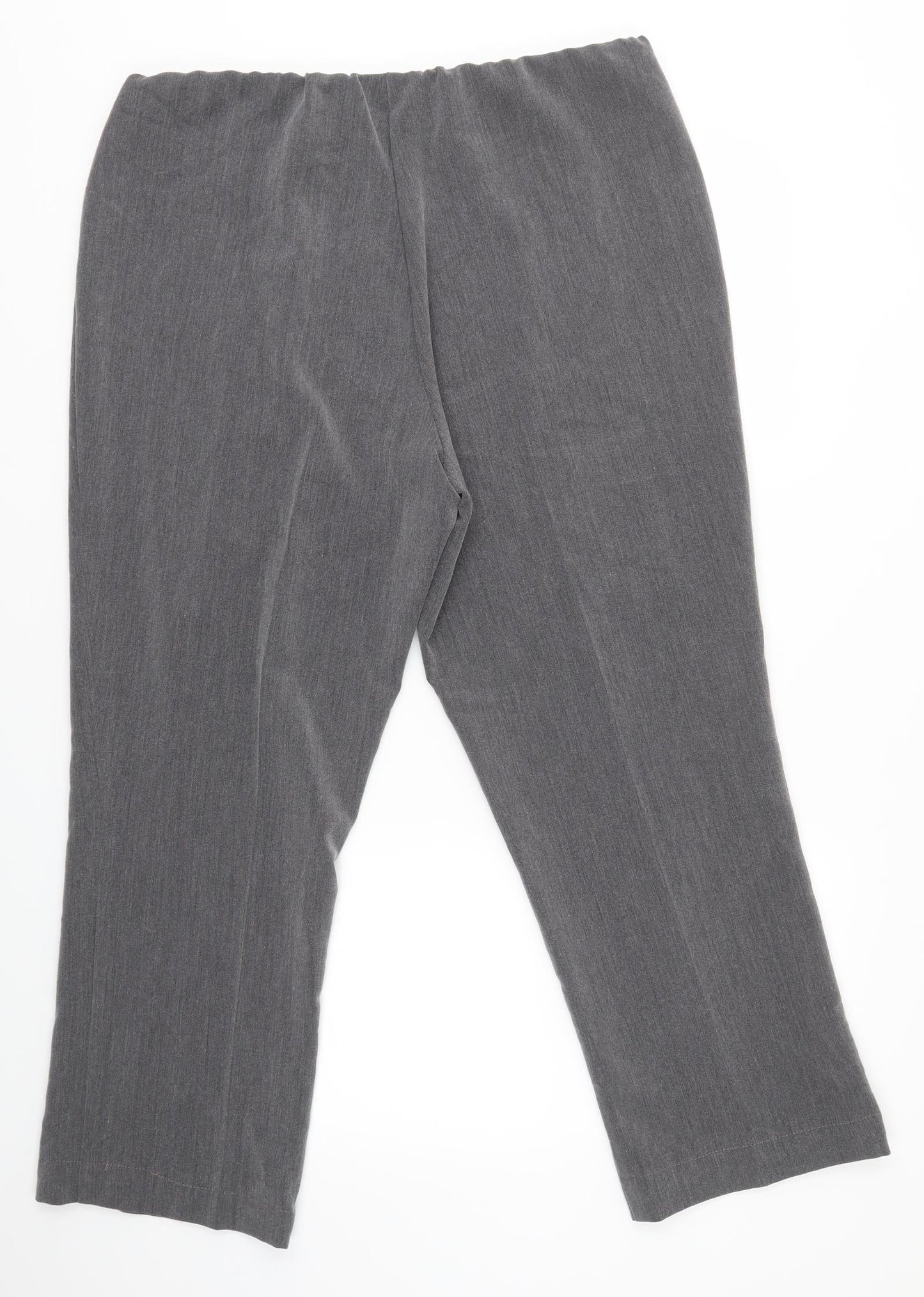 Womens UK Size 16 Vida Vi Regular Fit Dress Pants Grey Trousers
