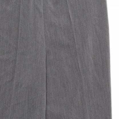 Womens UK Size 16 Vida Vi Regular Fit Dress Pants Grey Trousers