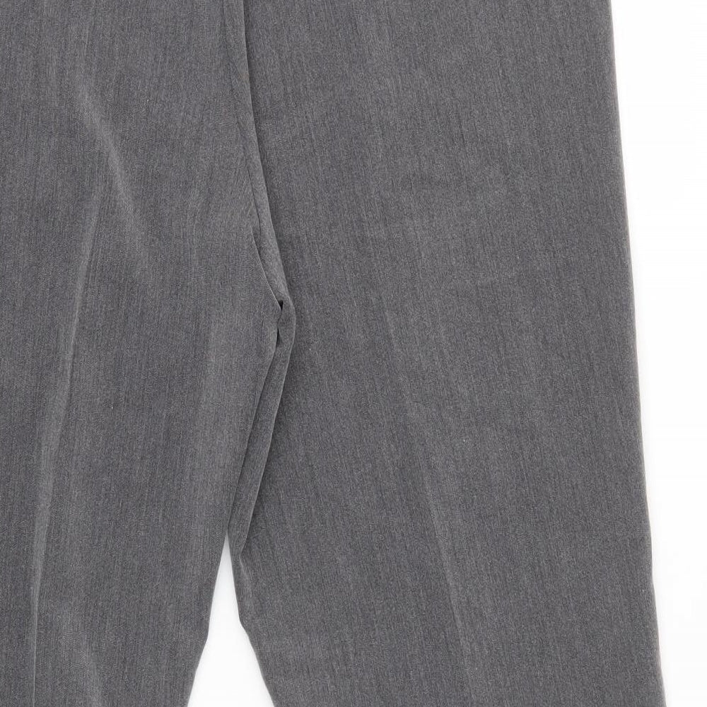 Womens UK Size 16 Vida Vi Regular Fit Dress Pants Grey Trousers