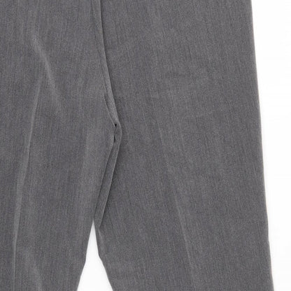 Womens UK Size 16 Vida Vi Regular Fit Dress Pants Grey Trousers
