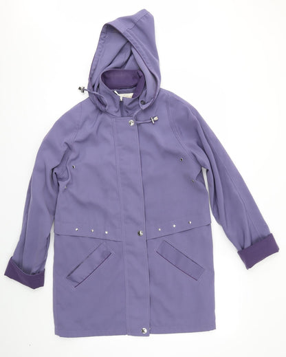 Womens UK Size 10 EWM Purple Overcoat