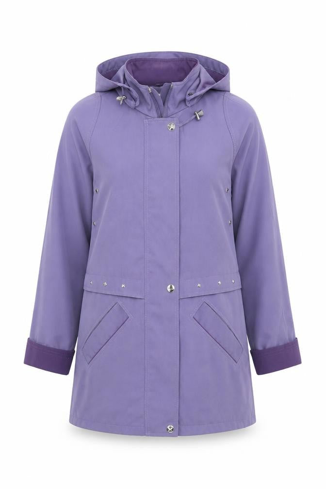 Womens UK Size 10 EWM Purple Overcoat