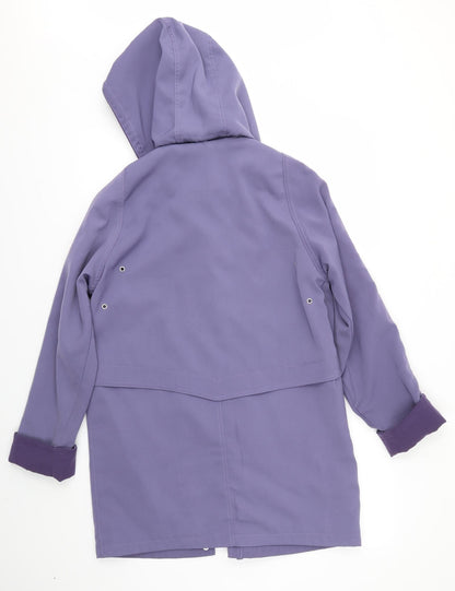Womens UK Size 10 EWM Purple Overcoat