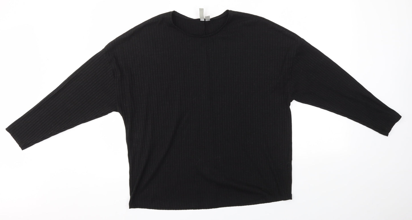 Womens UK Size 12 ASOS Black Basic Blouse