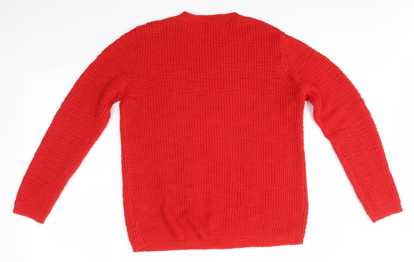 Womens UK Size M Matalan Red Henley Jumper