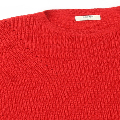 Womens UK Size M Matalan Red Henley Jumper