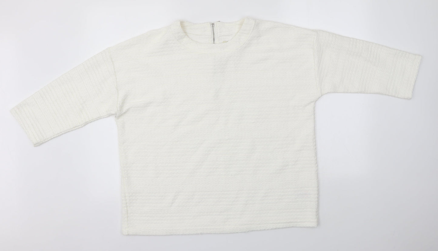 Womens UK Size 16 Matalan White Pullover Jumper