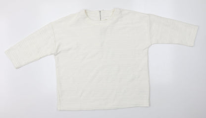 Womens UK Size 16 Matalan White Pullover Jumper