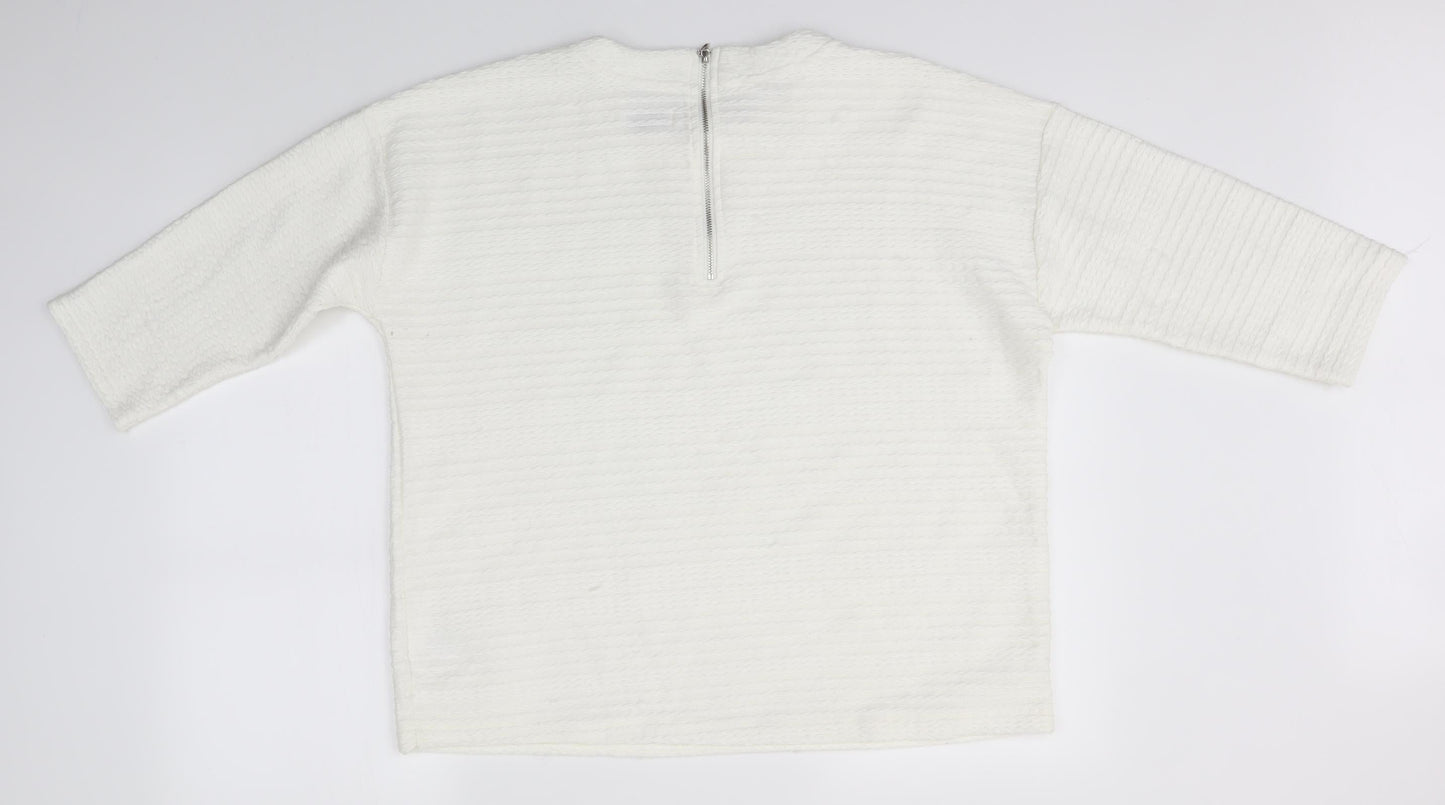 Womens UK Size 16 Matalan White Pullover Jumper