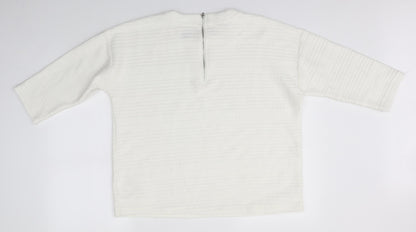 Womens UK Size 16 Matalan White Pullover Jumper