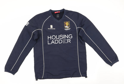 Front view of Surridge men’s blue pullover casual - macclesfield rufc