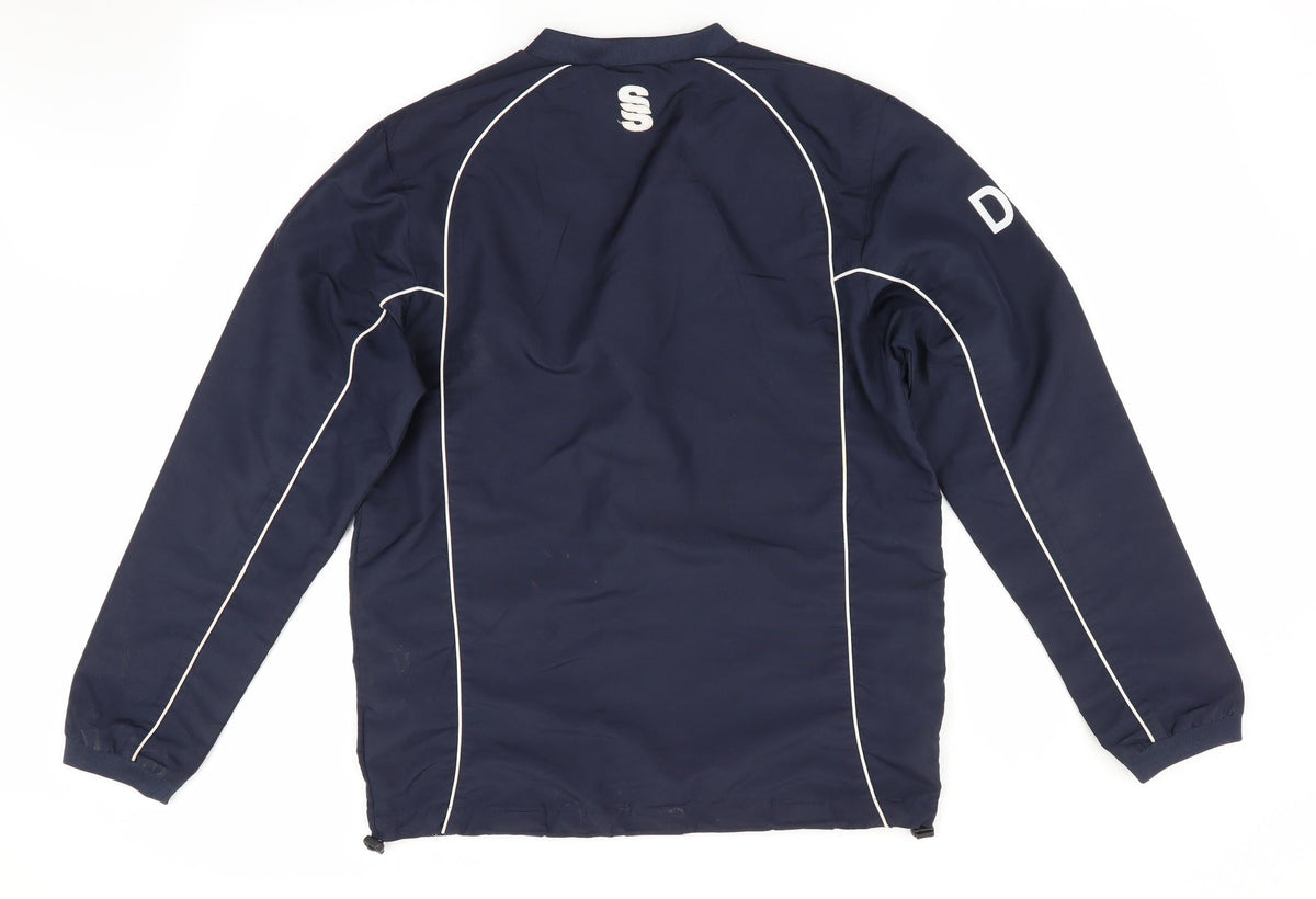 Back view of Surridge men’s blue pullover casual - macclesfield rufc