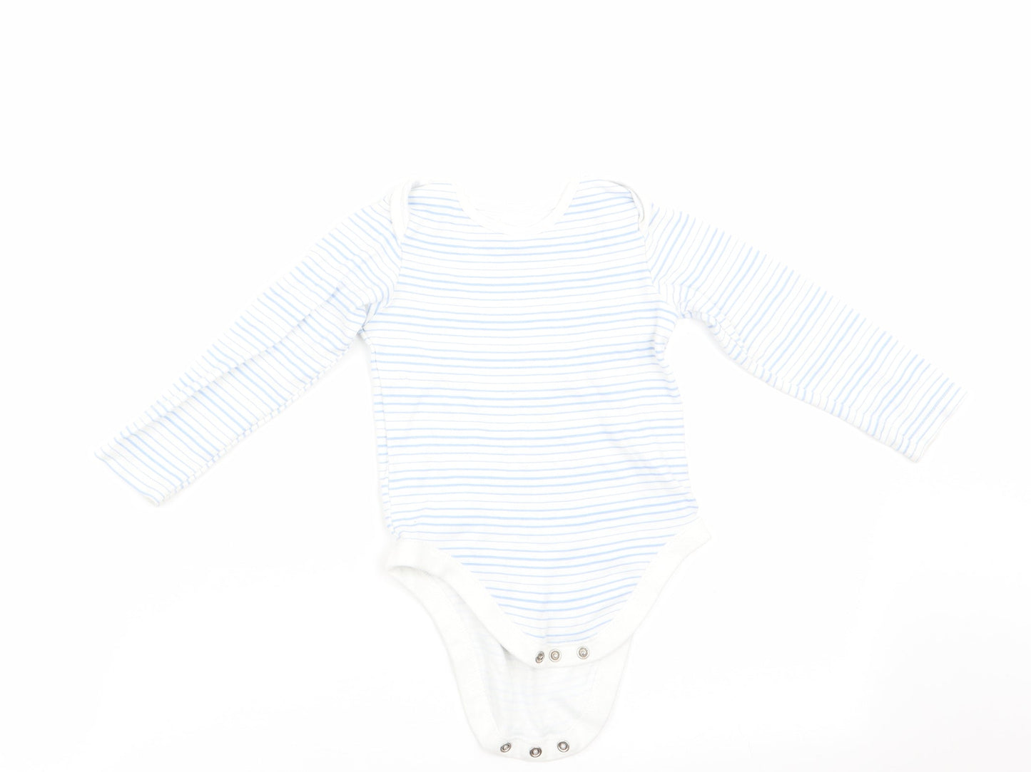 Florence and Fred Boys Blue Striped  Romper One-Piece Size 12-18 Months