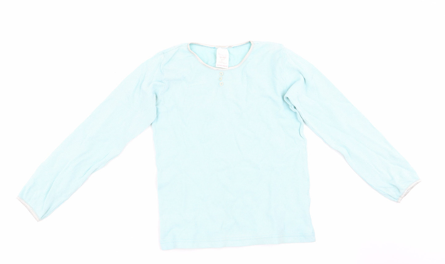 Mackays Girls Blue Solid   Pyjama Top Size 9-10 Years