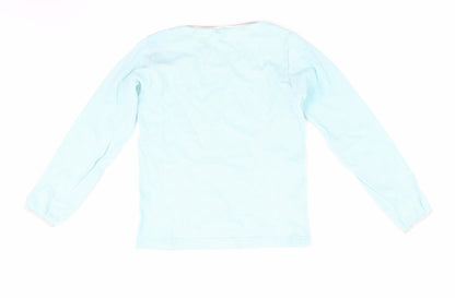 Mackays Girls Blue Solid   Pyjama Top Size 9-10 Years