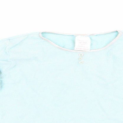 Mackays Girls Blue Solid   Pyjama Top Size 9-10 Years