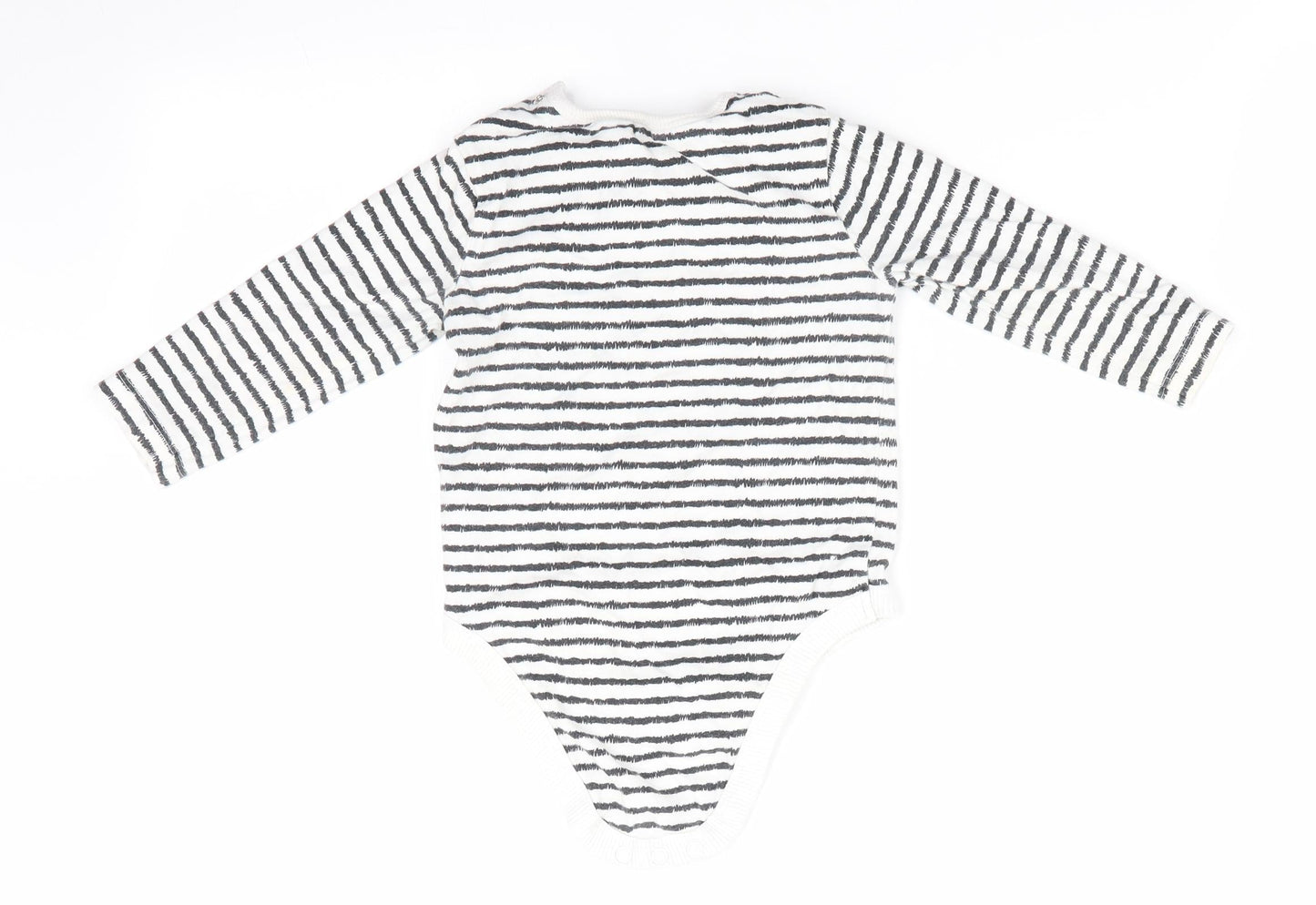 My K Boys Black Striped  Romper One-Piece Size 9-12 Months  - Super Happy