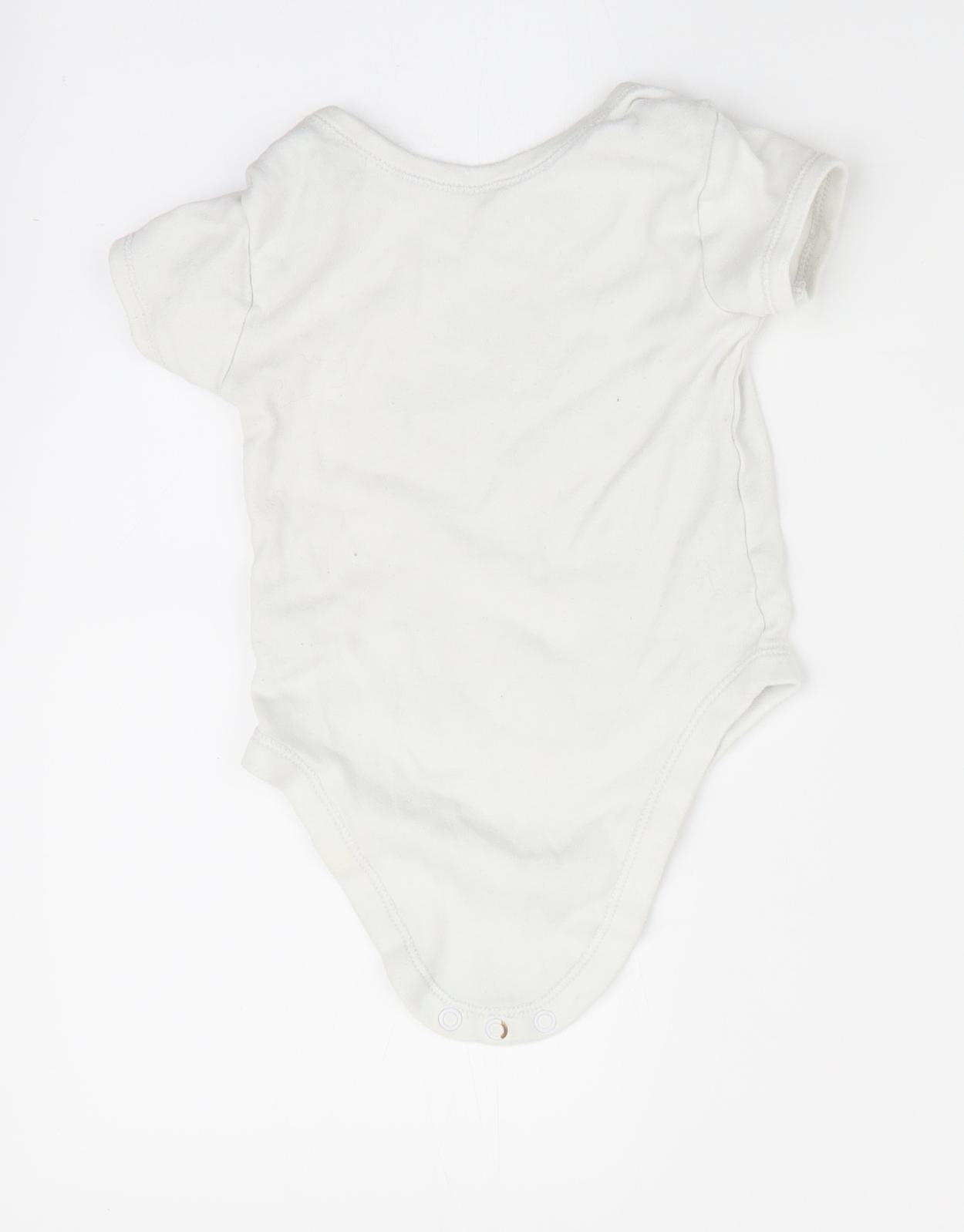 Matalan Boys White   Romper One-Piece Size 6-9 Months  - I will change the world