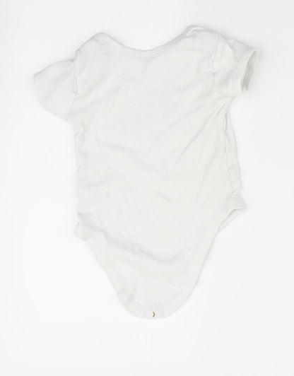 Matalan Boys White   Romper One-Piece Size 6-9 Months  - I will change the world