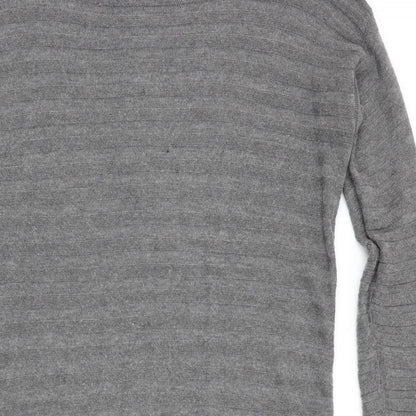 Atmosphere Womens Grey Striped  Jumper Dress  Size 10  - Back Zip