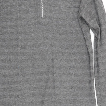 Atmosphere Womens Grey Striped  Jumper Dress  Size 10  - Back Zip