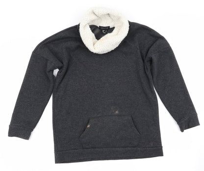 Atmosphere Womens Grey   Pullover Sweatshirt Size 8  - Faux Sheep Fur Lined Neck