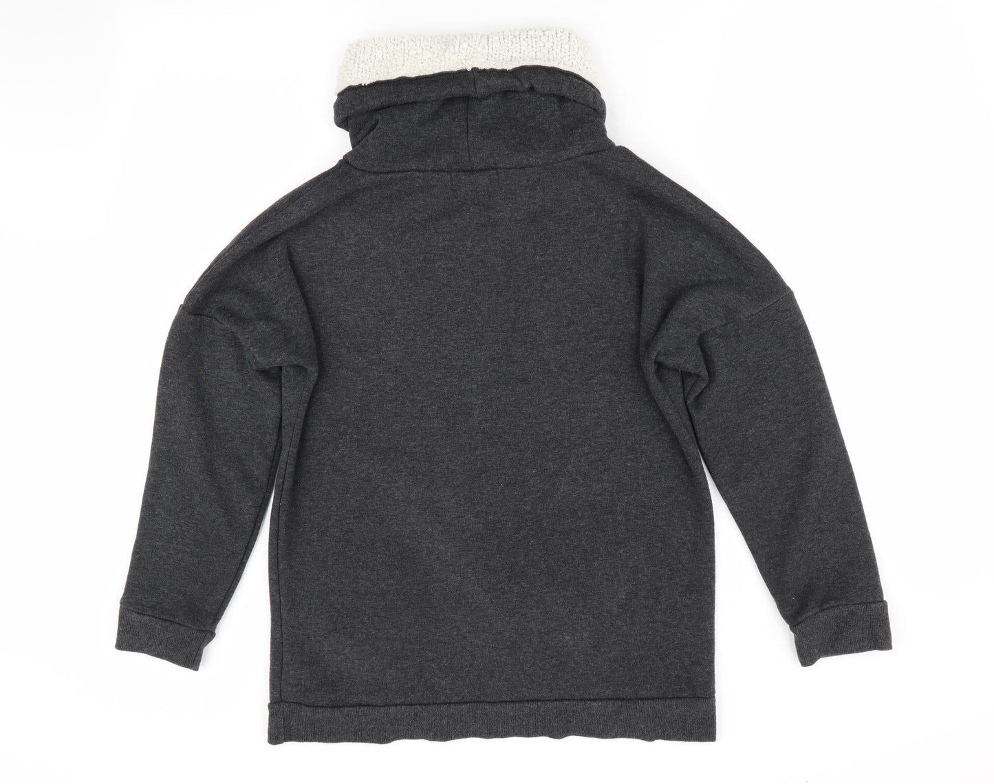 Atmosphere Womens Grey   Pullover Sweatshirt Size 8  - Faux Sheep Fur Lined Neck