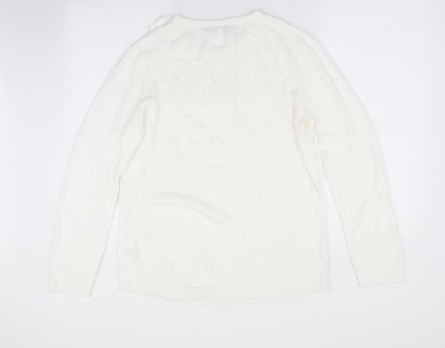 Womens UK Size XL Vida Vi Ivory Pullover Jumper