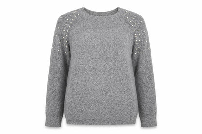 Womens UK Size 8 Intuition Grey Pullover Jumper