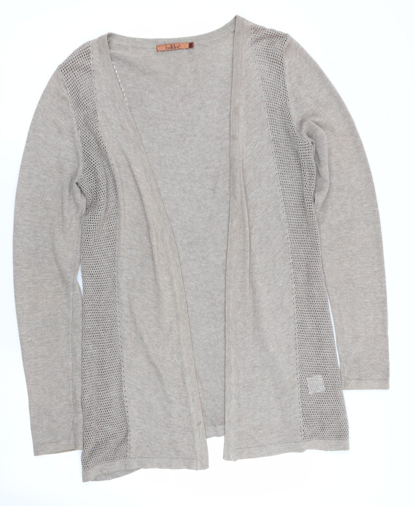 Bellini Womens Brown   Cardigan Jumper Size S  - Longline Cardigan Taupe