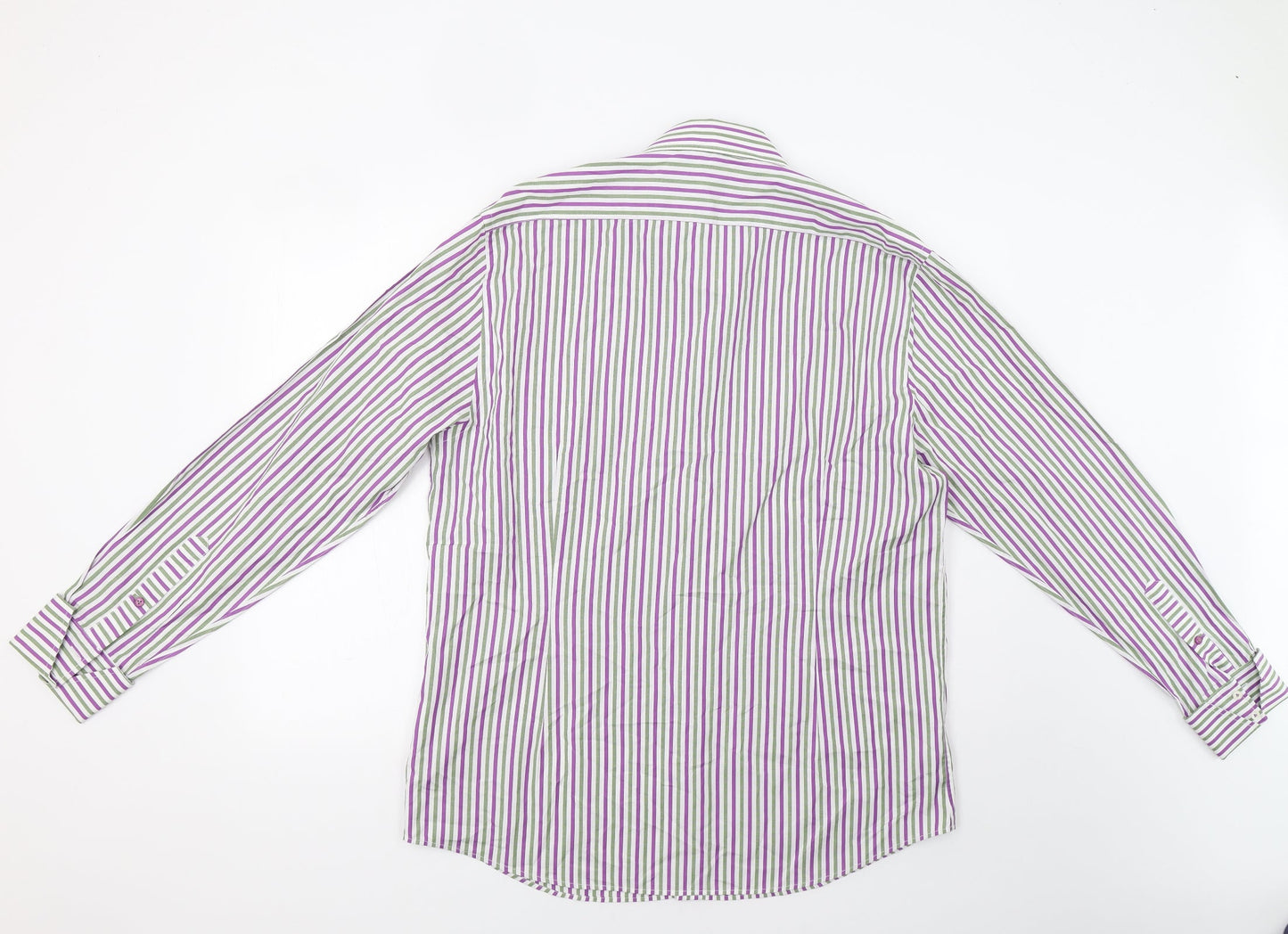 Mens UK Collar Size L Gibson Smart Purple  Dress Shirt
