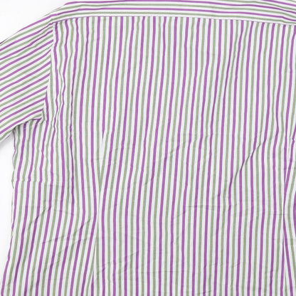 Mens UK Collar Size L Gibson Smart Purple  Dress Shirt