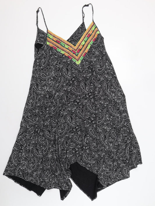 Papaya Womens Black Paisley  Ball Gown  Size 12