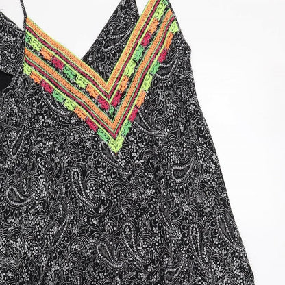 Papaya Womens Black Paisley  Ball Gown  Size 12