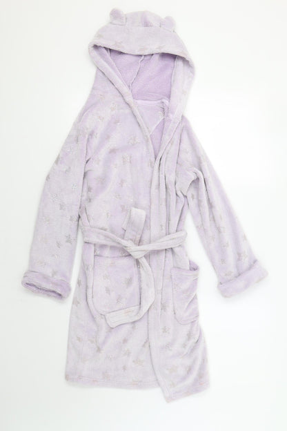 TU Girls Purple   Kimono Robe Size 9-10 Years  - Star Print